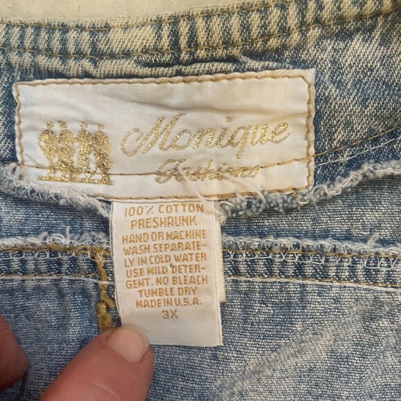 Vintage Monique Fashions embellished denim shacket - Picture 10 of 12